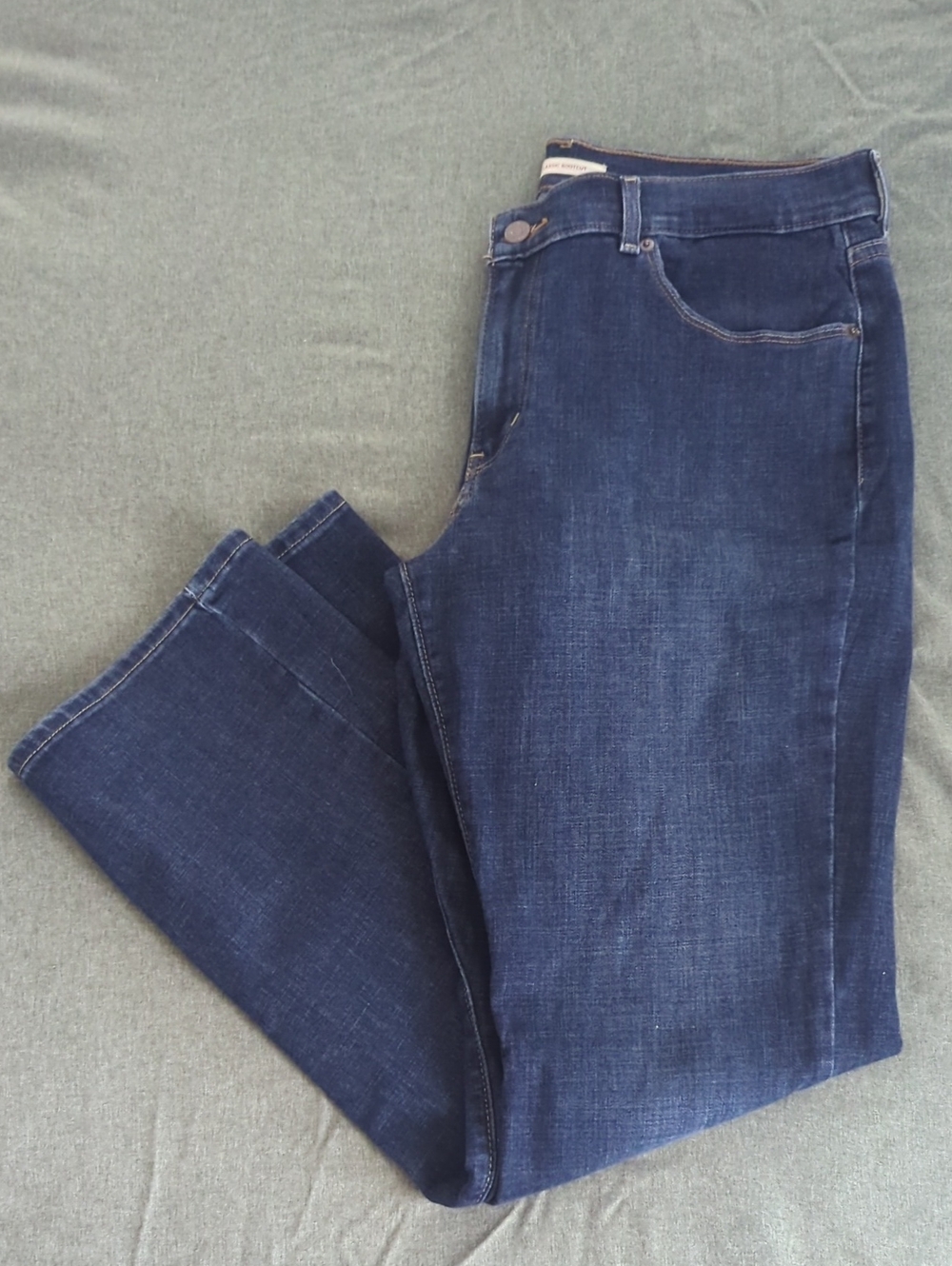 Classic Levi Strauss Dark Blue Women's Jeans - Bootcut Fit